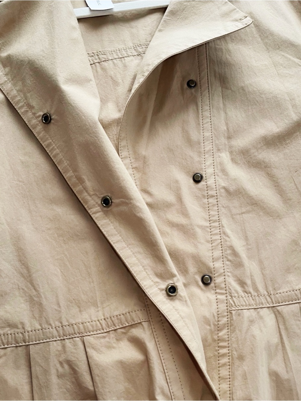 NWT Banana Republic Finley Poplin Jumpsuit in New Khaki Beige Size M - Picture 12 of 16